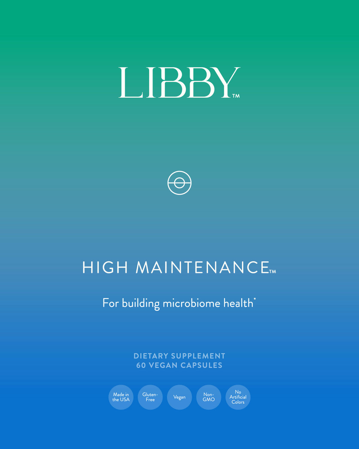 The 90-day Libby System - High Maintenance packaging label.