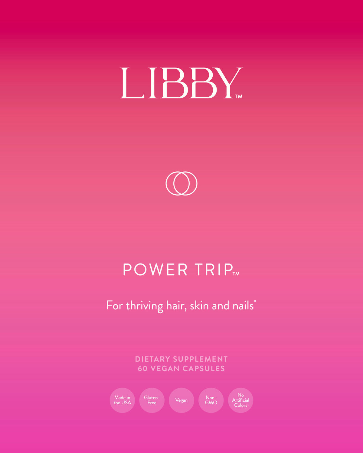 The 90-day Libby System - Power Trip packaging label.